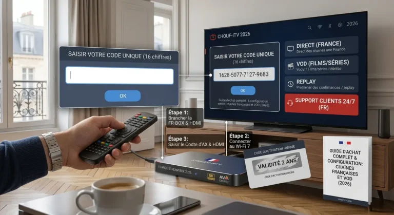 Décodeur IPTV avec Code : Guide d&rsquo;Achat Complet et Configuration 2026 &mdash; Abonnement IPTV France