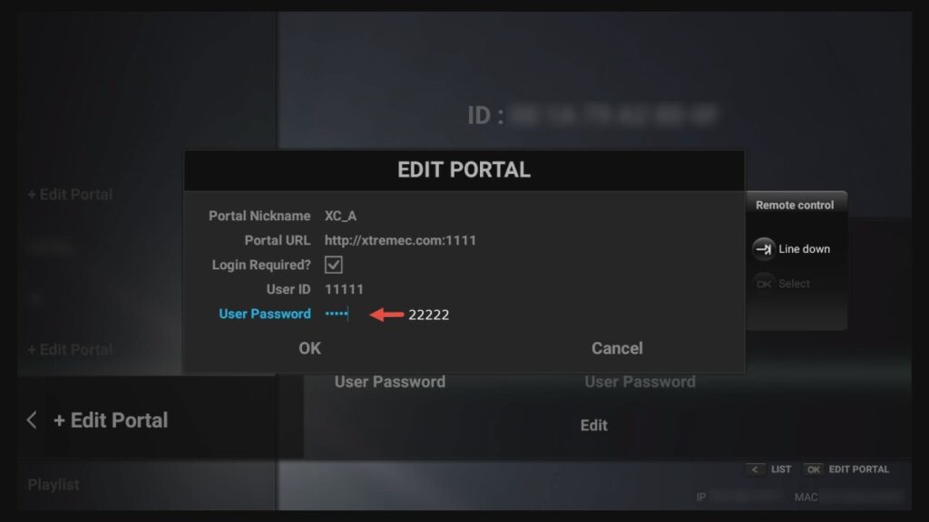 Param&egrave;tres de portail Formuler