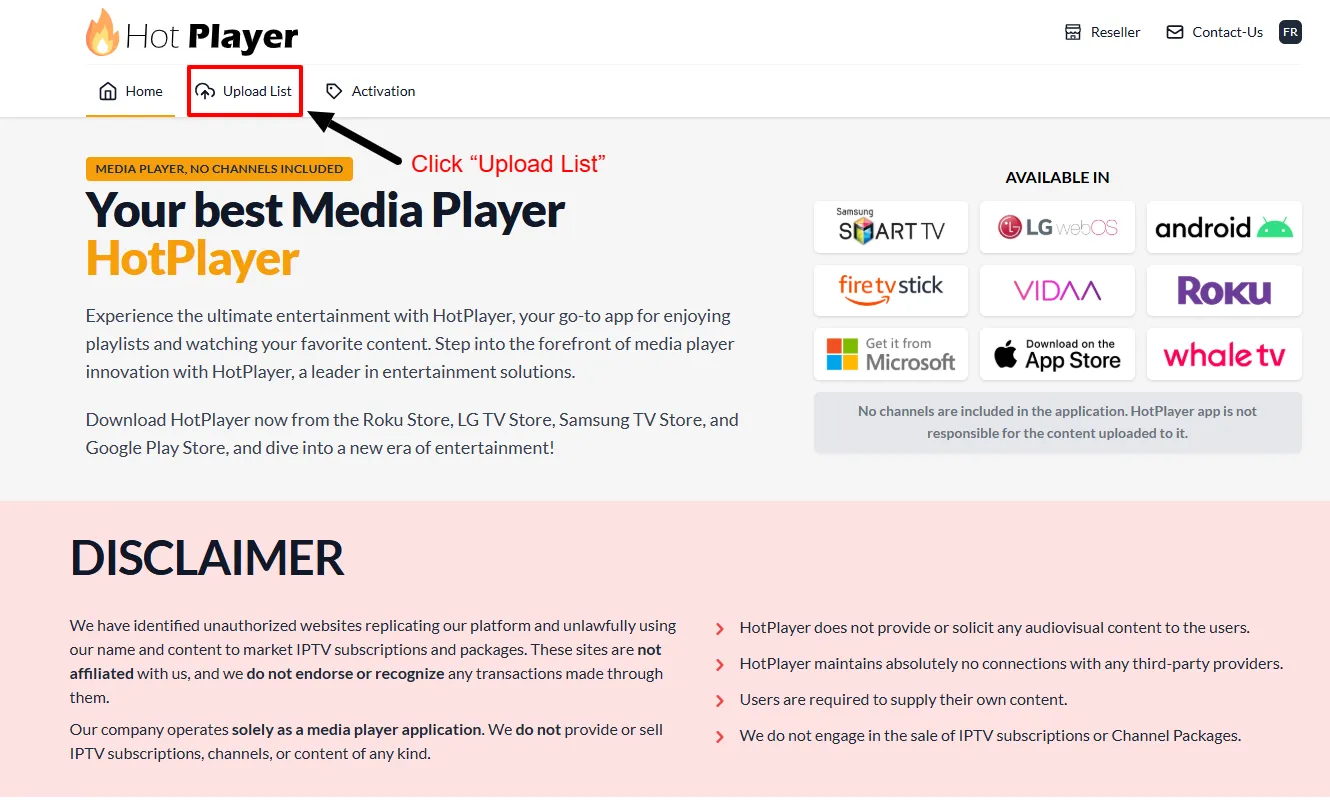 Installer HotPlayer sur Smart TV