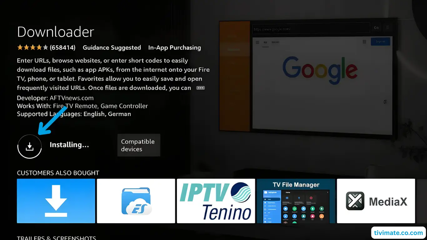 Installation de Downloader