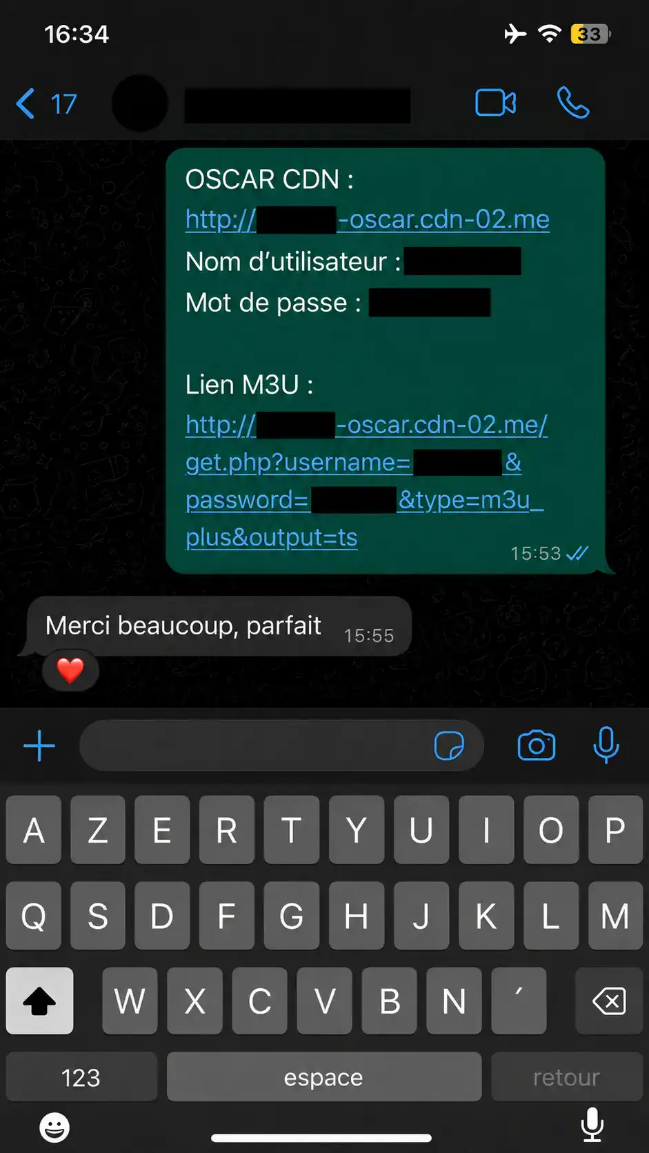 Avis WhatsApp Alexandre P.