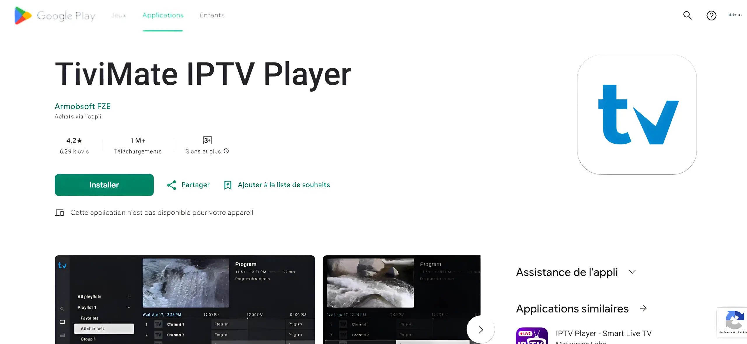 Installation TiviMate sur Android TV